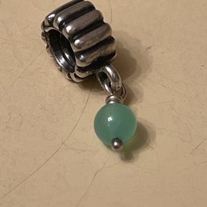 Pandora December birth stone dangle charm blue zircon